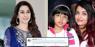 Juhi Chawla Mistakenly Calls Aishwarya Rai’s Daughter Aaradhya As ‘Ayurveda’, Netizens Enjoy A Meme Fest! Juhi Chawla Mistakenly Calls Aishwarya Rai's Daughter Aaradhya As 'Ayurveda', Netizens Enjoy A Meme Fest!