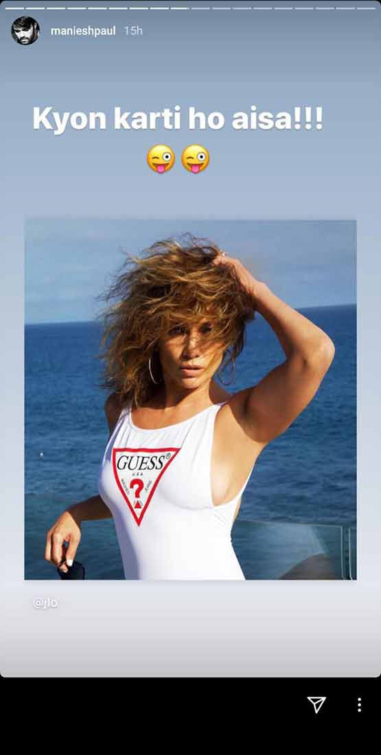 Actor and Popular host Maniesh Paul crushes on Pop sensation Jennifer Lopez