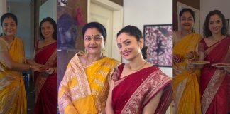 Ankita Lokhande Looks Beautiful In A Marathi Attire As She Prays For Gauri Ganpati
