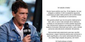 Antonio Banderas reveals testing Covid-19 positive on 60th b'day
