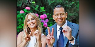 Jennifer Lopez Flaunts Her Plunging Neckline As She Enjoys Tea-Time With Fiancé Alex Rodriguez