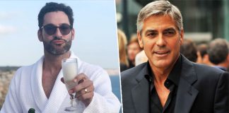 When 'Lucifer' Tom Ellis Met His Style Icon George Clooney For The First Time In A 'Her' Robe!