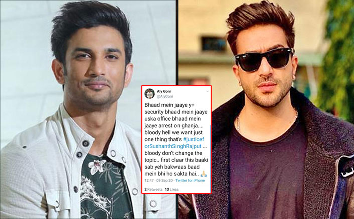 Aly Goni Deletes His Tweet Of "Bhaad Mein Jaaye Y+ Security, Bhaad Mein Jaaye Uska Office" Demanding Justice For Sushant Singh Rajput