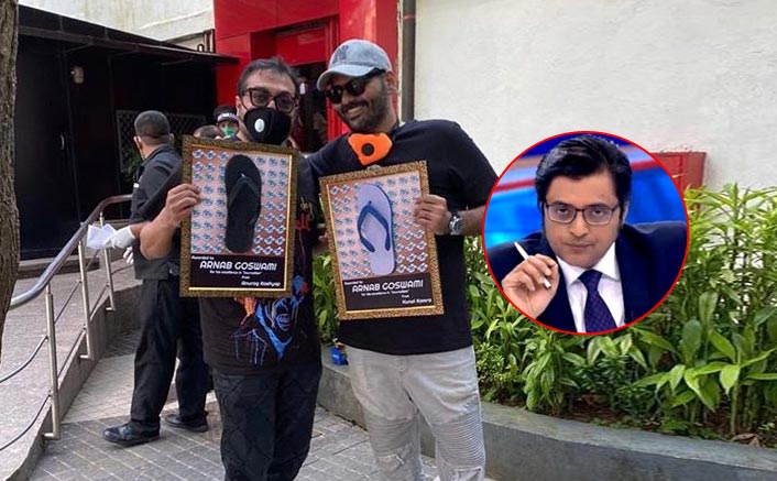 Anurag Kashyap & Kunal Kamra Reach Arnab Goswami's Office To Give Him A 'Chappal Award' For Excellence In Journalism