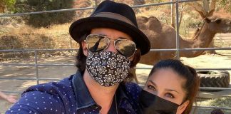 Sunny Leone's day out at an animal reserve with kids and hubby