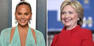 Chrissy Teigen deletes posts on noticing Hillary Clinton follows her on Twitter