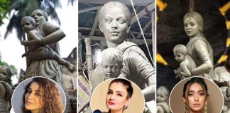 From Raveena Tandon To Sayani Gupta - B'Town In Awe Of Ma Durga's Statue As A Migrant Worker Made By Barisha Club