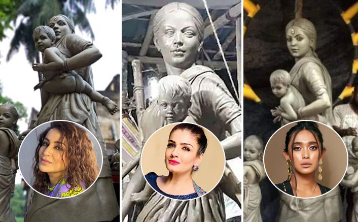 From Raveena Tandon To Sayani Gupta - B'Town In Awe Of Ma Durga's Statue As A Migrant Worker Made By Barisha Club