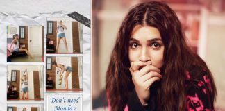 Kriti Sanon shares glimpses of quarantine workout