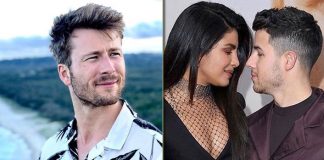 Priyanka Chopra Jonas & Nick Jonas Are Too Busy Kissing To Notice Glen Powell Mimicking Them