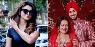 Urvashi Rautela makes ethnic statement in leather at Neha Kakkar's wedding
