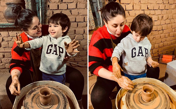 Kareena Kapoor Khan & Baby Taimur Ali Khan Try Pottery In Dharamkot