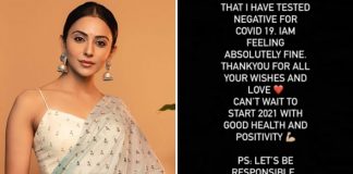 Rakul Preet Singh tests negative for Covid-19