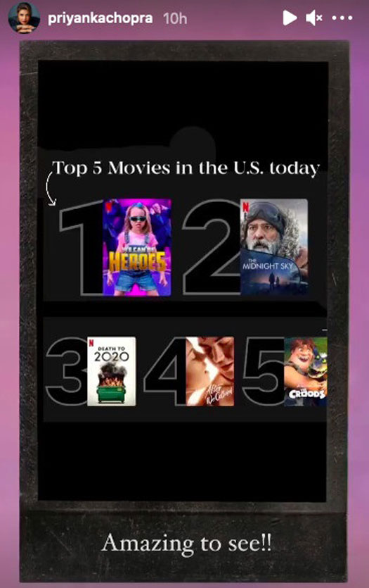 We Can Be Heroes Reaches Top Spot On Netflix US, Priyanka Chopra Jonas Thank Fans