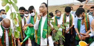 Ajay Devgn takes part in plantation programme in Hyderabad