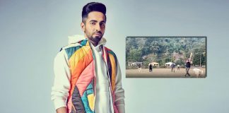 Ayushmann tests his cricketing skills during Northeast shoot