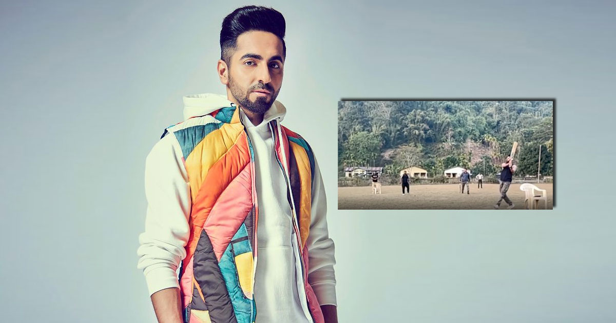 Ayushmann Khurrana Entertains The Local Kids Of Assam With His Batting Skills, Check Out! 
