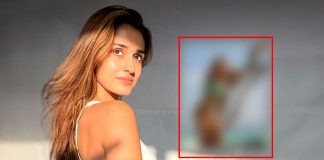 Disha Patani sizzles in a tiny aqua bikini