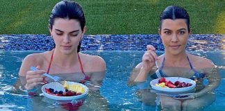 Kourtney, Kendall spend some pool time together