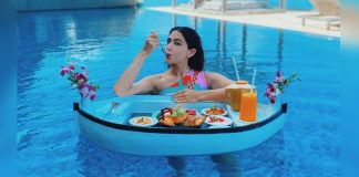 Sara Ali Khan oozes oomph in floating Maldives moment