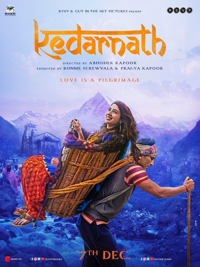 Kedarnath Poster Featuring Sushant & Sara Ali Khan