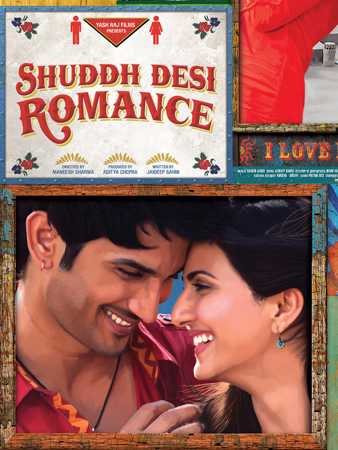 Shuddh Desi Romance Poster Featuring SSR & Vaani Kapoor