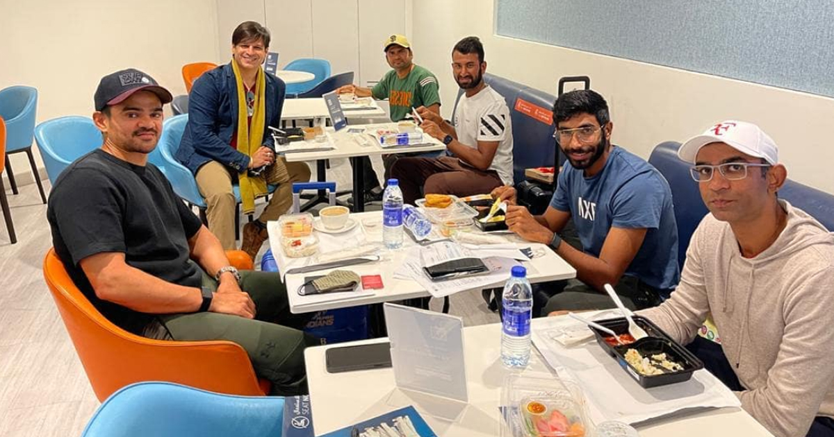 Vivek Oberoi's breakfast with 'Champions' Cheteshwar Pujara and Jasprit Bumrah