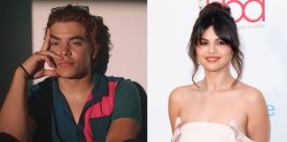 Aaron Dominguez reacts to fan asking him to stay away from Selena Gomez