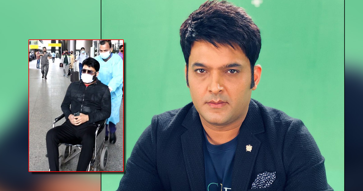 Kapil Sharma Spotted In A Wheel-Chair At The Airport, Behaves Rude With Paps Says, “Ullu Ke Patthe” - See Video