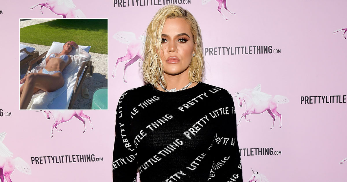 Khloe Kardashian flaunts hourglass body in tiny bikini