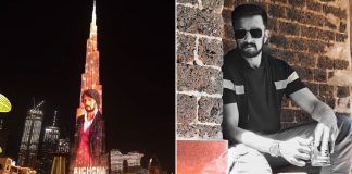 Kichcha Sudeepa toasts 25 years in films at Burj Khalifa, launches title logo of latest