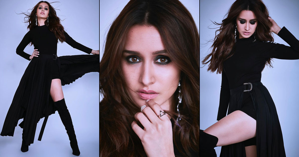 Shraddha Kapoor Raises Temperature In Black Thigh-High Slit Gown