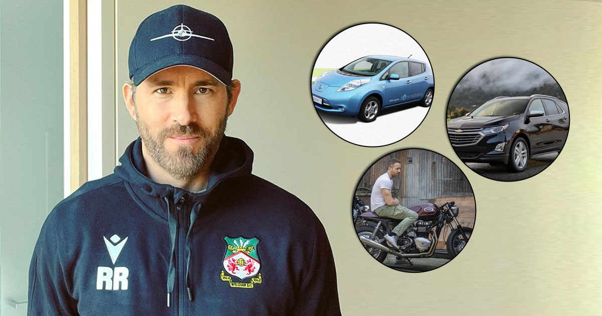 From A Mercedes-Benz 190 SL, Tesla & Nissan Leaf To A Triumph Thruxton & More, Check Out The Classy, Fast & Electric Vehicles Ryan Reynolds Own