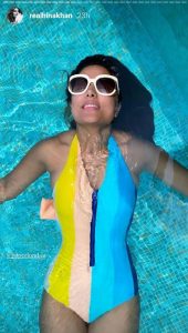 Hina Khan’s Multi-Coloured Striped Bikini Isn’t A ‘Bomb’ Just In Looks