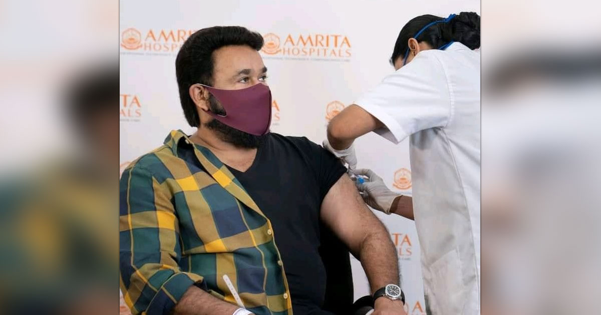 Mohanlal takes 1st jab of Covid vax