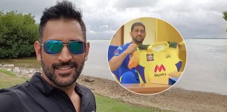 MS Dhoni Reveals New CSK Jersey