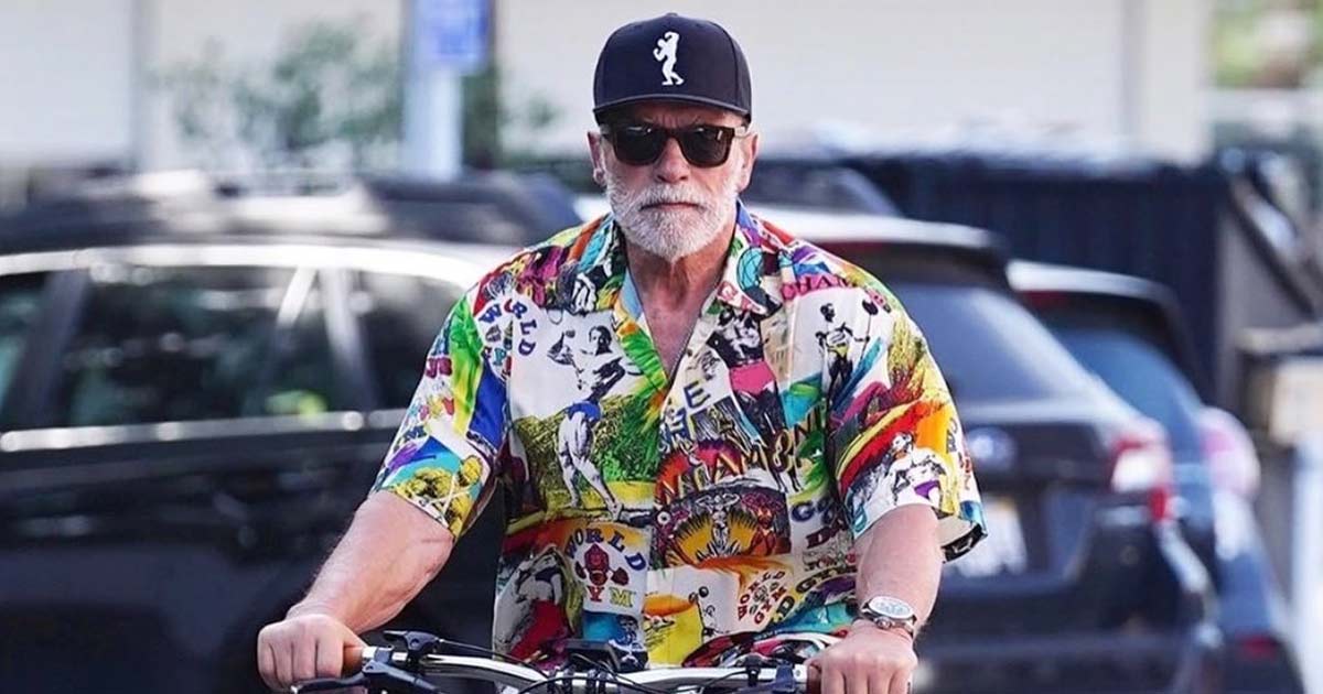 Arnold Schwarzenegger uses his hit movie catchphrases in real life