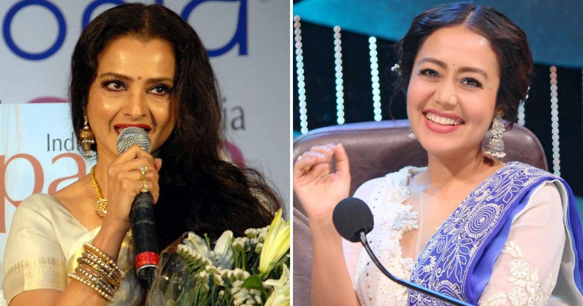 Rekha gifts Neha Kakkar Kanjivaram saree as wedding gift