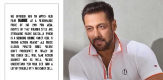 Salman warns of consequences after 'Radhe' streamed on pirated sites