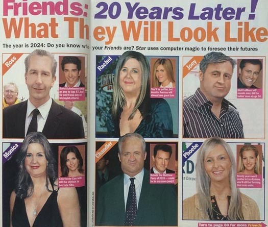 Friends: This 2004 Magazine Was Way Off The Mark When Prediction How The Mian Cast Would Look 20 Years Down The Line
