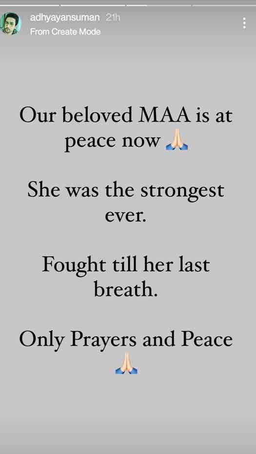 Shekhar Suman Mourns The Loss Of His Mother