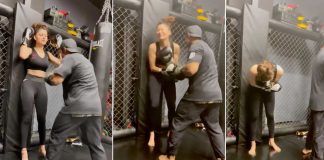 Urvashi Rautela shares training video of getting punched in the gut