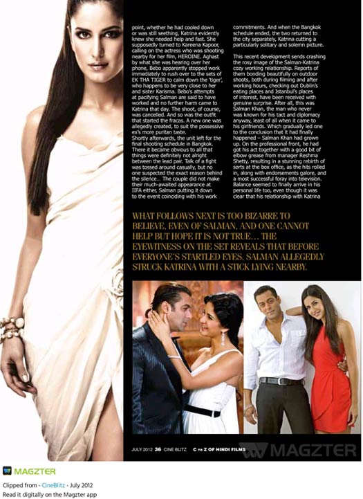 When Salman Khan Reportedly Hit Katrina Kaif With A Stick For Wearing A 'Cleavage-Revealing' Dress & Kareena Kapoor Khan Came To The Rescue, Read On