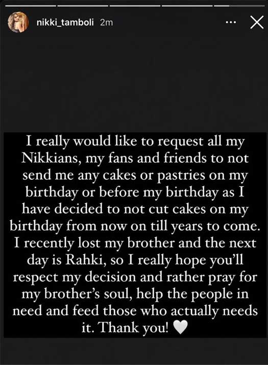 Nikki Tamboli Decides To Never Cut A Birthday Cake Again & The Reason Is Emotional!