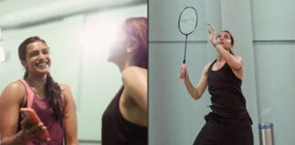 Deepika-Sindhu play badminton, trigger biopic talk