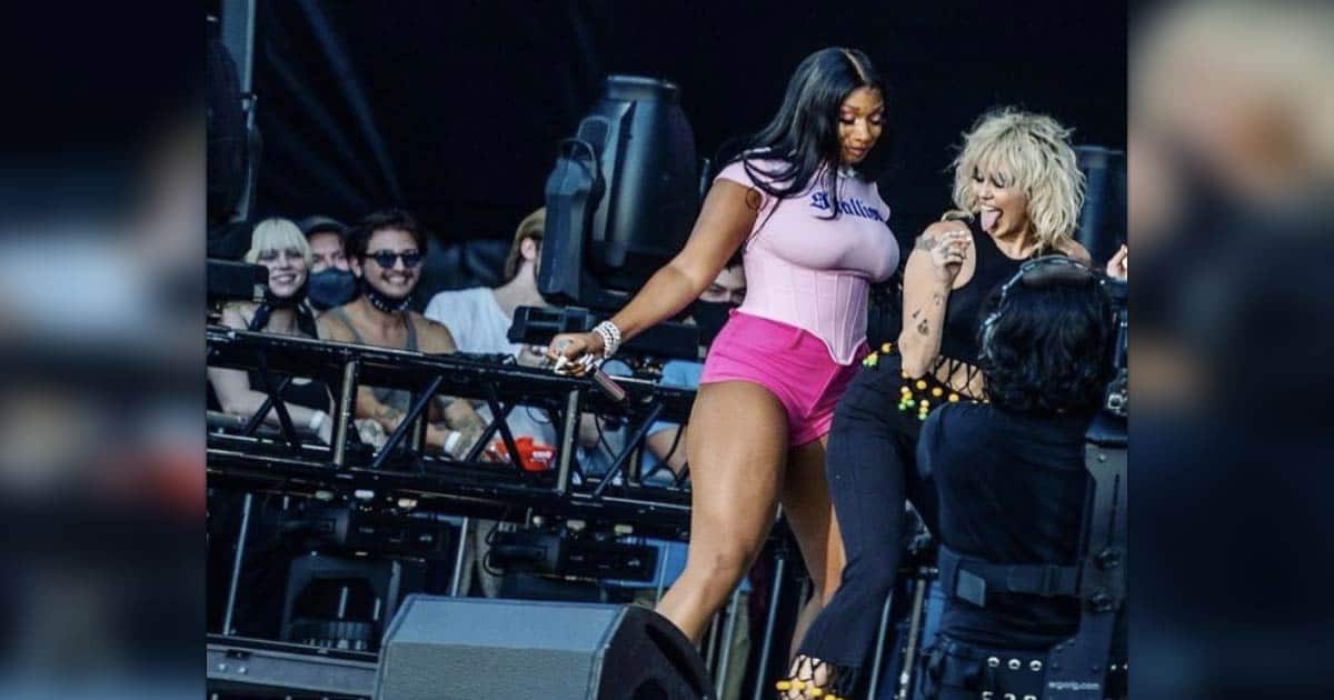 Miley Cyrus dances with Megan Thee Stallion at Austin City Limits 2021