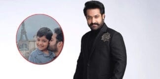 Jr NTR's warm kiss for son Abhay Ram in Paris melts hearts