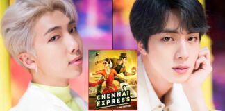 BTS Members RM, Jin Steal The Show As Deepika Padukone & Shah Rukh Khan From Chennai Express In A Funny Video
