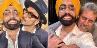 Fanboy Ammy Virk poses with stars of 1983; special screening for Anurag Thakur