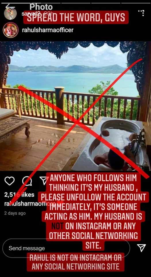 Shraddha Arya Encounters Her Husband Rahul Nagal’s Imposter On Instagram, Alerts Fans: "My Husband Is Not On Instagram…”